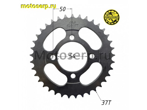 Купить  Звезда ведомая голая (венец) (428-37) (428-37T D-54mm, 4x50mm) Delta, Alpha, Альфа (шт) (MD 01880 купить с доставкой по Москве и России, цена, технические характеристики, комплектация фото  - motoserp.ru