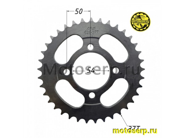 Купить  Звезда ведомая голая (венец) (428-37) (428-37T D-54mm, 4x50mm) Delta, Alpha, Альфа (шт) (MD 01880 купить с доставкой по Москве и России, цена, технические характеристики, комплектация фото  - motoserp.ru