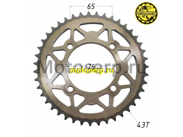 Купить  Звезда ведомая голая (венец) (428-43) (428-43T D-76mm, 4x65mm) TTR125,  BSE PH10-125 и др. питбайков (шт) (MD 10695 (ML 12209  купить с доставкой по Москве и России, цена, технические характеристики, комплектация фото  - motoserp.ru