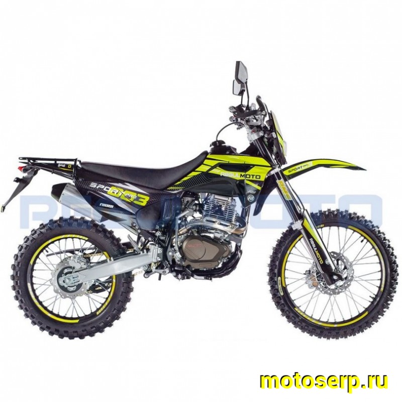 Купить  Мотоцикл Кросс/Эндуро Regulmoto Sport-003 PR PRO (4 valves) 6 передач (Черный/желтый) (шт)  купить с доставкой по Москве и России, цена, технические характеристики, комплектация фото  - motoserp.ru