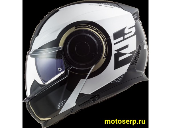 Купить  Шлем трансформер (модуляр) LS2 FF902 SCOPE ARCH Gloss White Titanum XXL (шт) (LS2 купить с доставкой по Москве и России, цена, технические характеристики, комплектация фото  - motoserp.ru