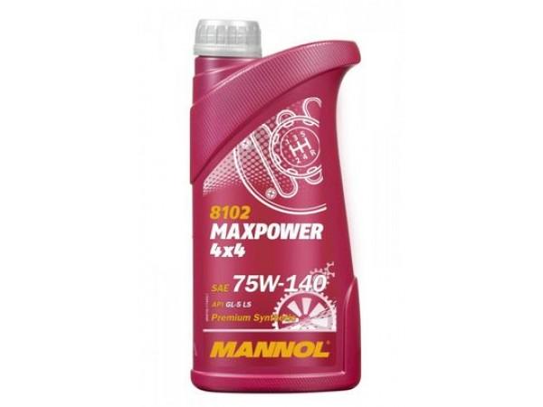 Купить  Масло MANNOL MAXPOWER 4X4 GL5 75W140 синтетик. трансмиссионное 1л. (шт) (MANNOL 1236 купить с доставкой по Москве и России, цена, технические характеристики, комплектация фото  - motoserp.ru
