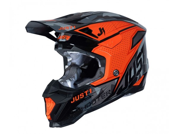 Купить  Шлем Кросс JUST1 J40 SHOOTER Hi-Vis оранжевый (XXL) (SM 880-8758 купить с доставкой по Москве и России, цена, технические характеристики, комплектация фото  - motoserp.ru