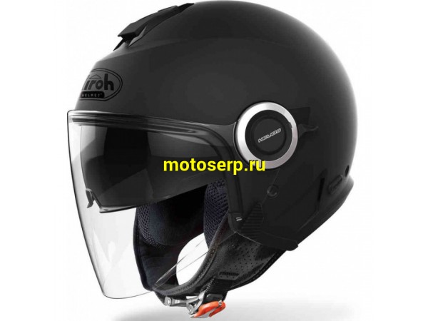 Купить  Шлем открытый  со стеклом AIROH HELIOS COLOR Black Matt (S) (шт) (AIM AI31A13ELIE0C_S купить с доставкой по Москве и России, цена, технические характеристики, комплектация фото  - motoserp.ru