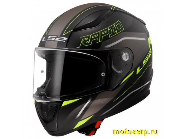 Купить  Шлем закрытый LS2 FF353 RAPID 2 ROKKU Matt Black Hi-Vis Yellow (M) интеграл (шт) (LS2 купить с доставкой по Москве и России, цена, технические характеристики, комплектация фото  - motoserp.ru