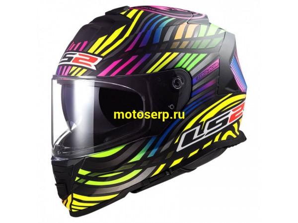 Купить  Шлем закрытый LS2 FF800 STORM II POWER Matt Black Rainbow (L) интеграл (шт) (LS2 купить с доставкой по Москве и России, цена, технические характеристики, комплектация фото  - motoserp.ru