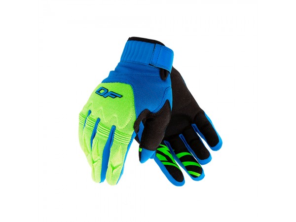 Купить  Перчатки DF ENDURO BLUE-GREEN (L) (пар) (0 купить с доставкой по Москве и России, цена, технические характеристики, комплектация фото  - motoserp.ru
