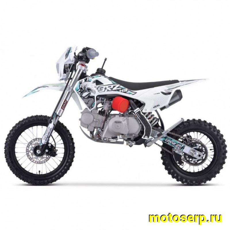 Купить  Питбайк BRZ H3 YX125 (GTO H3) 14/12" МехКПП, электростарт (спортинв) (шт) (ФОТО купить с доставкой по Москве и России, цена, технические характеристики, комплектация фото  - motoserp.ru