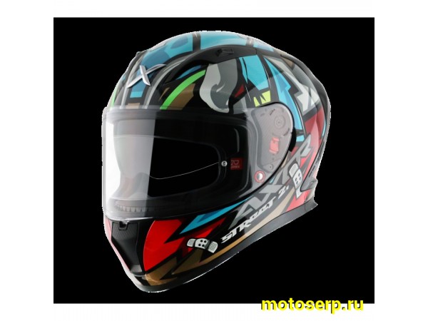 Купить  Шлем закрытый интеграл AXOR STREET BOBBY-E, цвет мультиколор (XXL) (шт) (Bajaj AXOR-BOBBY-KMB-E купить с доставкой по Москве и России, цена, технические характеристики, комплектация фото  - motoserp.ru