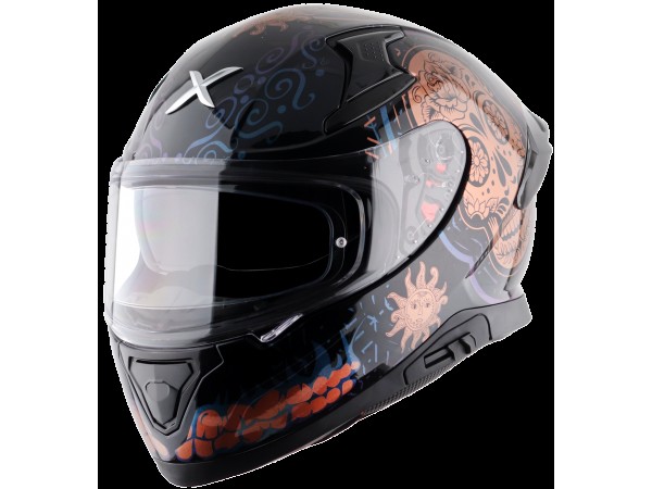 Купить  Шлем закрытый интеграл AXOR APEX TRANCE-E, цвет чёрный/медный (L) (шт) (Bajaj AXOR APX TRC-KGLD купить с доставкой по Москве и России, цена, технические характеристики, комплектация фото  - motoserp.ru
