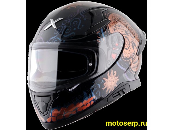 Купить  Шлем закрытый интеграл AXOR APEX TRANCE-E, цвет чёрный/медный (L) (шт) (Bajaj AXOR APX TRC-KGLD купить с доставкой по Москве и России, цена, технические характеристики, комплектация фото  - motoserp.ru