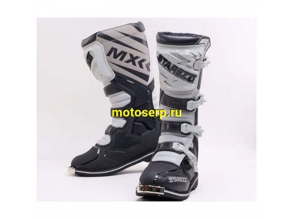 Купить  Мотоботы кросс. STAREZZI Roma Black Grey  р-р 43" черные/серые (N/Q) (пар) (Progas 000074 купить с доставкой по Москве и России, цена, технические характеристики, комплектация фото  - motoserp.ru