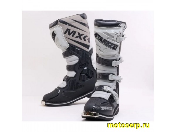 Купить  Мотоботы кросс. STAREZZI Roma Black Grey  р-р 40" черные/серые (N/Q) (пар) (Progas 000074 купить с доставкой по Москве и России, цена, технические характеристики, комплектация фото  - motoserp.ru