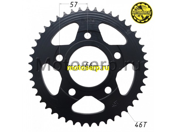 Купить  Звезда ведомая голая (венец) (428-46) (428-46Т D-64mm, 5x57mm) D-190 "SDTW" (V200/250CR) (ANKON 029004 купить с доставкой по Москве и России, цена, технические характеристики, комплектация фото  - motoserp.ru