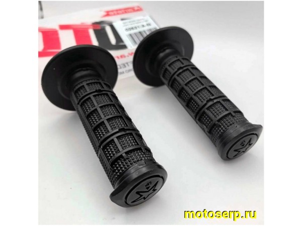 Купить  Ручки руля (грипсы) ARIETE Unity Half-Waffle ASP 22-25мм/115мм, закрытые, цвет Черный 02621/A-N (комп) (JP купить с доставкой по Москве и России, цена, технические характеристики, комплектация фото  - motoserp.ru