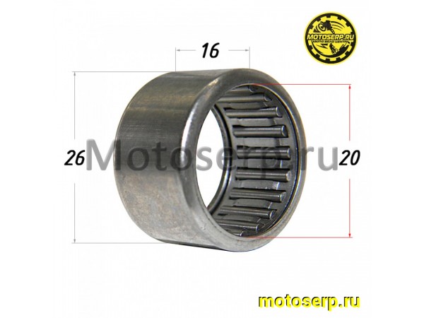 Купить  Подшипник игольчатый 20*26*16  HK2016 прогрессии промежуточная (шт)  (К-дар 2300233 (ML 8018  купить с доставкой по Москве и России, цена, технические характеристики, комплектация фото  - motoserp.ru