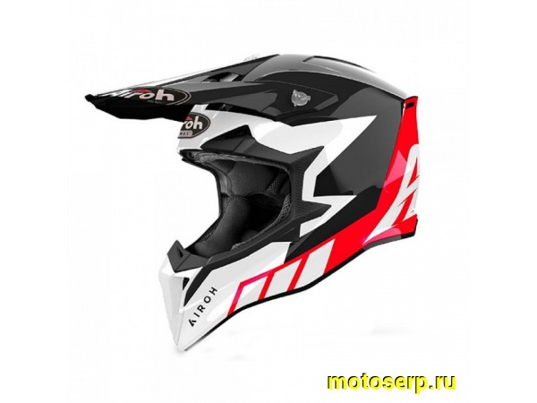 Купить  Шлем Кросс AIROH WRAAAP RELOADED RED GLOSS (XXL) (шт) (AIROH купить с доставкой по Москве и России, цена, технические характеристики, комплектация фото  - motoserp.ru