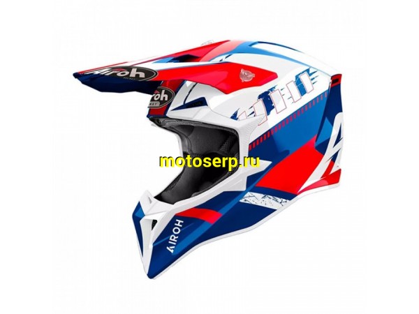 Купить  Шлем Кросс AIROH WRAAAP FEEL BLUE/RED GLOSS (S) (шт)  (AIROH WRF купить с доставкой по Москве и России, цена, технические характеристики, комплектация фото  - motoserp.ru