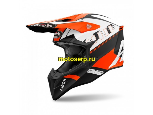 Купить  Шлем Кросс AIROH WRAAAP FEEL ORANGE MATT (XXL) (шт) (AIROH WRF купить с доставкой по Москве и России, цена, технические характеристики, комплектация фото  - motoserp.ru