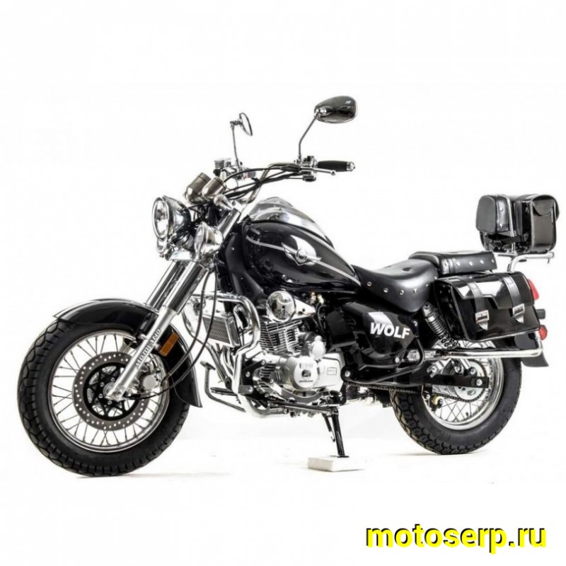 Купить  Мотоцикл Motoland WOLF 300 4Т., двиг. 175FMM PR5, возд.-масл., диск/барабан, 110/90-16"/180/90-15" (шт) (ML 21917 купить с доставкой по Москве и России, цена, технические характеристики, комплектация фото  - motoserp.ru