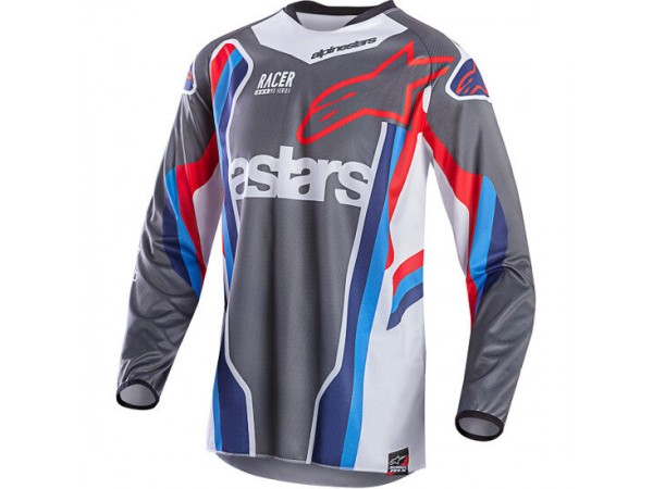 Купить  Джерси (футболка для мотокросса) V-RUS AlpineStars Racer (цвет: серый/белый (детский) рост 134 (шт) (0 купить с доставкой по Москве и России, цена, технические характеристики, комплектация фото  - motoserp.ru