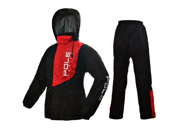 Купить  Дождевик (куртка+брюки) POLE PL-36 черно-красный (L) (комп) (МотоЯ купить с доставкой по Москве и России, цена, технические характеристики, комплектация фото  - motoserp.ru
