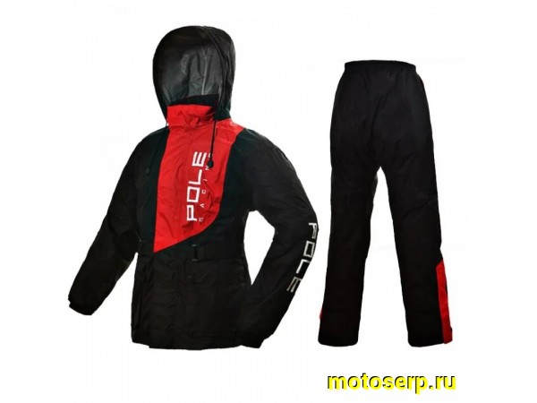 Купить  Дождевик (куртка+брюки) POLE PL-36 черно-красный (L) (комп) (МотоЯ купить с доставкой по Москве и России, цена, технические характеристики, комплектация фото  - motoserp.ru