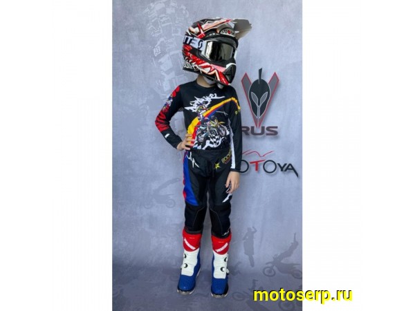 Купить  Джерси + штаны  для мотокроса (футболка и штаны) V-RUS Rockstar Energy (для детей) черный (рост 140) (комп) (МотоЯ купить с доставкой по Москве и России, цена, технические характеристики, комплектация фото  - motoserp.ru