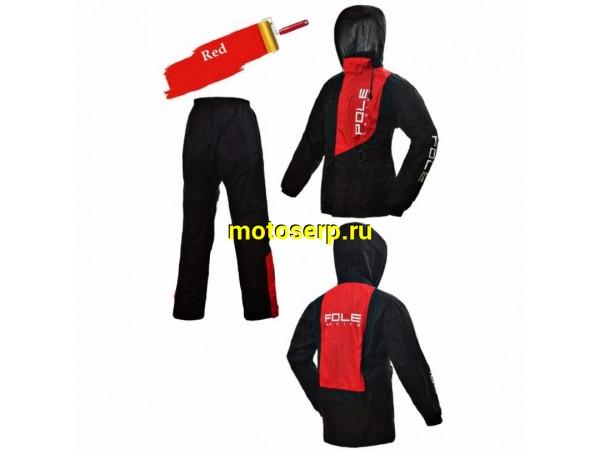 Купить  Дождевик (куртка+брюки) POLE PL-36 черно-красный (XXL) (комп) (МотоЯ купить с доставкой по Москве и России, цена, технические характеристики, комплектация фото  - motoserp.ru
