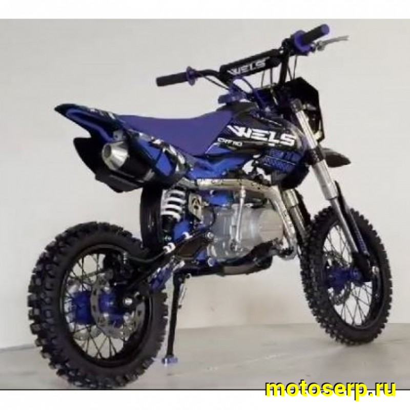 Купить  Питбайк Wels CRF 110 (спортинв), 14/12" полуавтомат, эл/кикстартер (шт) (ФОТО купить с доставкой по Москве и России, цена, технические характеристики, комплектация фото  - motoserp.ru