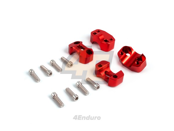 Купить  Крепление (кронштейн, хомут, зажим) руля D28mm красный (шт) (4Enduro купить с доставкой по Москве и России, цена, технические характеристики, комплектация фото  - motoserp.ru