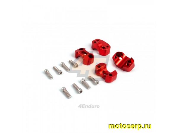 Купить  Крепление (кронштейн, хомут, зажим) руля D28mm красный (шт) (4Enduro купить с доставкой по Москве и России, цена, технические характеристики, комплектация фото  - motoserp.ru
