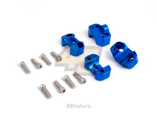 Купить  Крепление (кронштейн, хомут, зажим) руля D28mm синий (шт) (4Enduro купить с доставкой по Москве и России, цена, технические характеристики, комплектация фото  - motoserp.ru