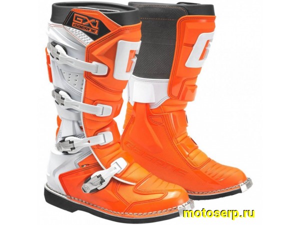 Купить  Мотоботы кросс. GAERNE GX-1  (защ. голени), оранжевый/белый р-р 44" (Ч/З) (пар) (SM 808-3120 купить с доставкой по Москве и России, цена, технические характеристики, комплектация фото  - motoserp.ru