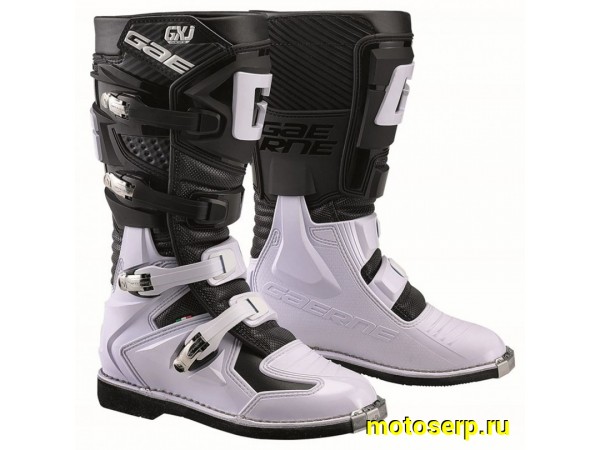 Купить  Мотоботы кросс. GAERNE GX-J  (защ. голени), черный/белый р-р 39" (Ч/З) (пар) (SM 872-9529 купить с доставкой по Москве и России, цена, технические характеристики, комплектация фото  - motoserp.ru