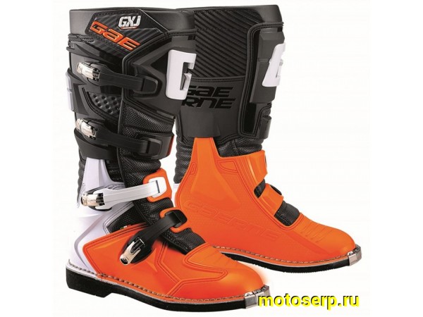 Купить  Мотоботы кросс. GAERNE GX-J  (защ. голени), черный/оранжевый р-р 39" (Ч/З) (пар) (SM 872-2852 купить с доставкой по Москве и России, цена, технические характеристики, комплектация фото  - motoserp.ru