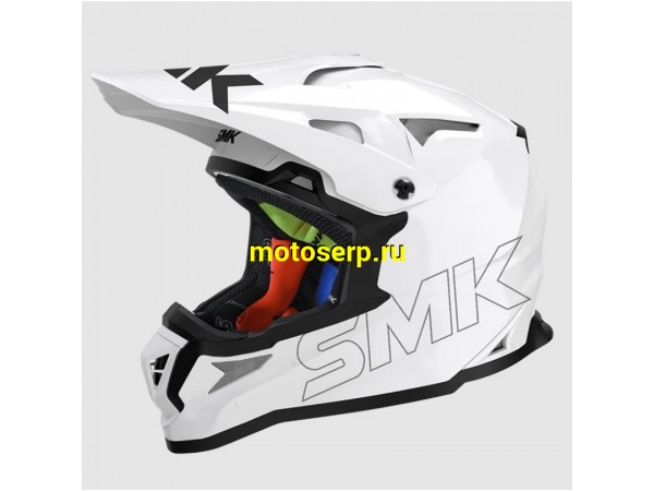 Купить  Шлем Кросс SMK ALLTERRA , цвет белый (XXL) (шт) (Bajaj ALLTERRA GL120 купить с доставкой по Москве и России, цена, технические характеристики, комплектация фото  - motoserp.ru