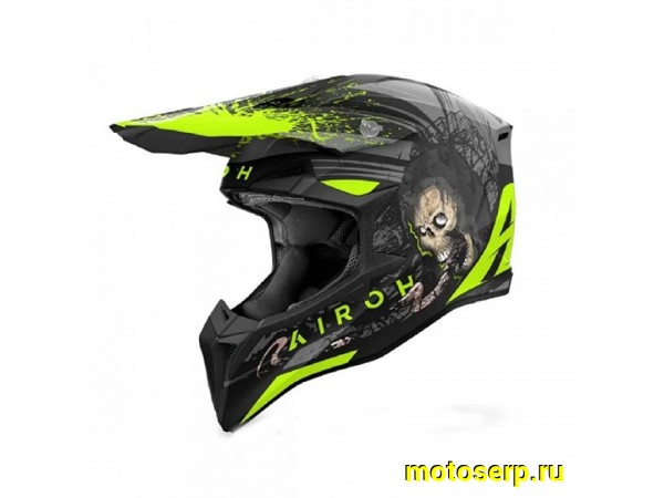 Купить  Шлем Кросс AIROH WRAAAP DARKNESS MATT  (L) (шт) (AIROH купить с доставкой по Москве и России, цена, технические характеристики, комплектация фото  - motoserp.ru