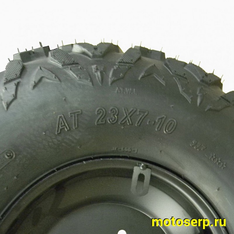 Купить  Колесо ATV 10" в сборе (шина ATV 23x7-10+ диск(4х75mm.D-90mm.металлический) (шт) (Хар купить с доставкой по Москве и России, цена, технические характеристики, комплектация фото  - motoserp.ru