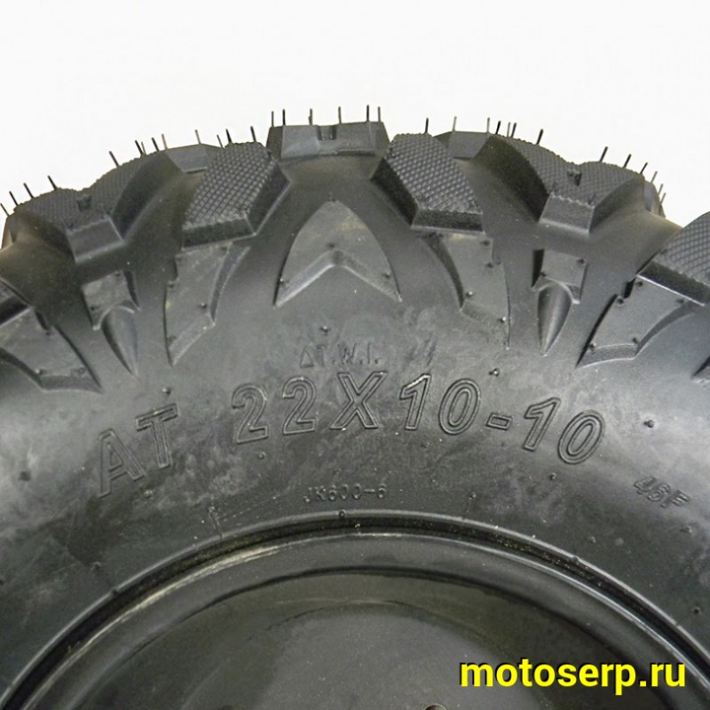 Купить  Колесо ATV 10" в сборе (шина ATV 22x10-10 + диск(4х75mm.D-90mm,металлический) (шт) (Хар купить с доставкой по Москве и России, цена, технические характеристики, комплектация фото  - motoserp.ru