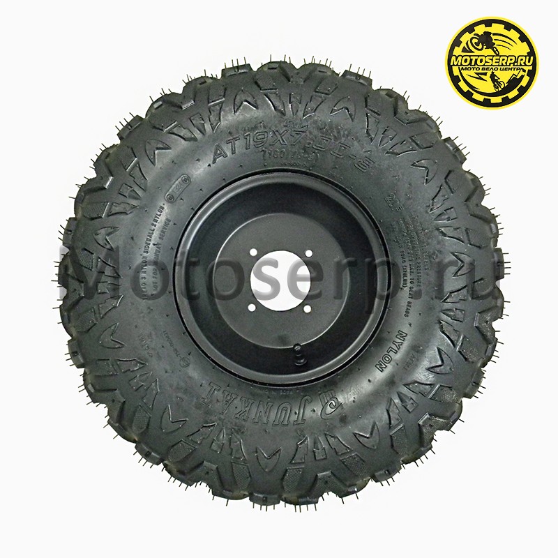 Купить  Колесо ATV  8" в сборе (шина ATV 19x7,00-8 (180х75-8) + диск (4х60mm,D-65mm.металлический) (шт) (Хар купить с доставкой по Москве и России, цена, технические характеристики, комплектация фото  - motoserp.ru