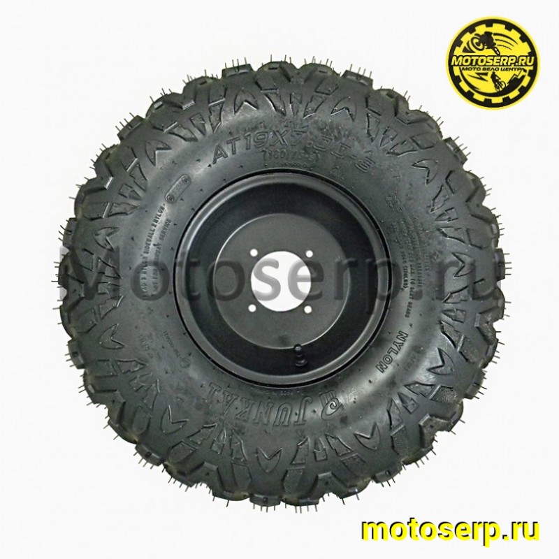 Купить  Колесо ATV  8" в сборе (шина ATV 19x7,00-8 (180х75-8) + диск (4х60mm,D-65mm.металлический) (шт) (Хар купить с доставкой по Москве и России, цена, технические характеристики, комплектация фото  - motoserp.ru