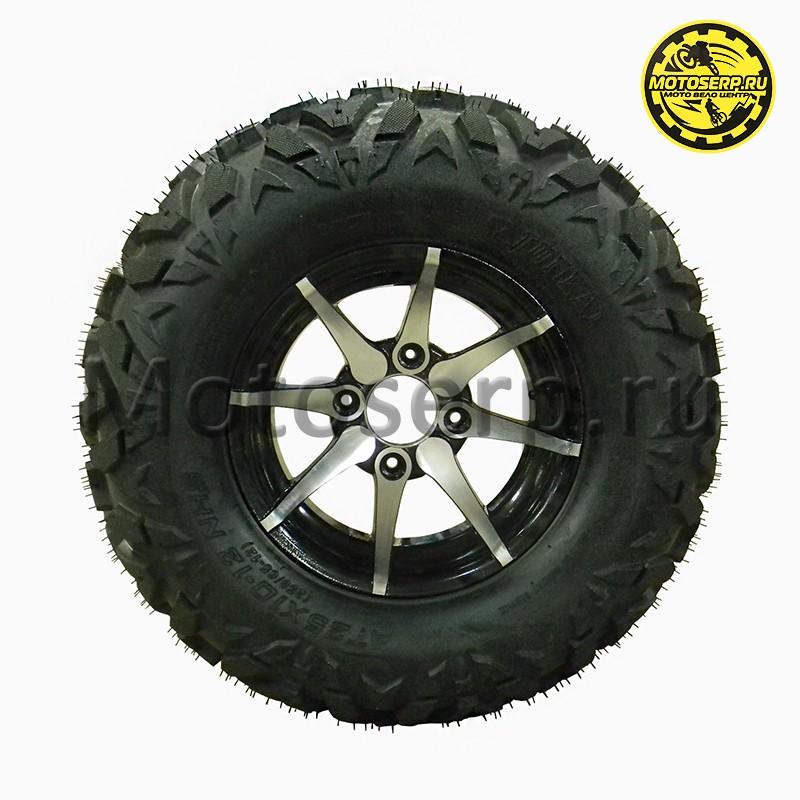 Купить  Колесо ATV 12" в сборе (шина ATV 25x10-12 (250х65-12) + диск (4х75mm.D-70mm) литое (шт) (Хар купить с доставкой по Москве и России, цена, технические характеристики, комплектация фото  - motoserp.ru