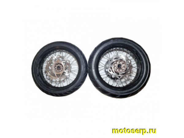 Купить  Колесо 17"/17" зад/перед (ZR,Sport Pro,CR-Z и др.) МОТАРД (диски алюм пер/зад с шиной 110/70-17, 130/70-17) ось 20/25 (пара) (Regul 200412 купить с доставкой по Москве и России, цена, технические характеристики, комплектация фото  - motoserp.ru