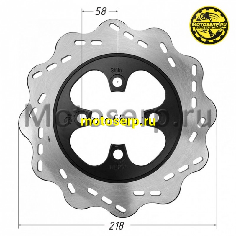Купить  Диск тормозной задний (218x58) (отв:4x58) Regulmoto Athlete, Sport, 250GY-5 (шт) (Regul 1100100-329000 купить с доставкой по Москве и России, цена, технические характеристики, комплектация фото  - motoserp.ru