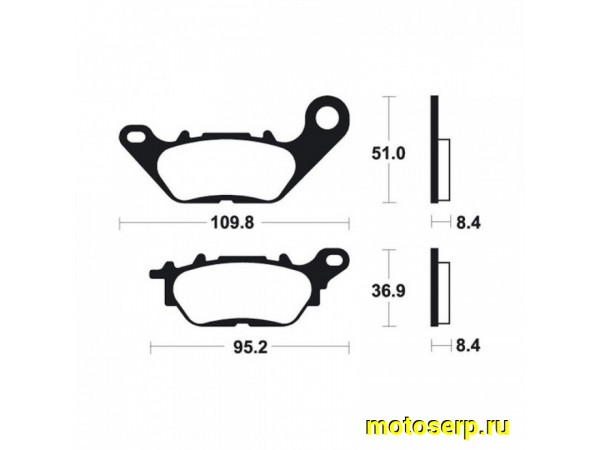 Купить  Колодки тормозные диск Yamaha YBR125 (LIFAN KPV 150)Тип1 (пар) (0 купить с доставкой по Москве и России, цена, технические характеристики, комплектация фото  - motoserp.ru