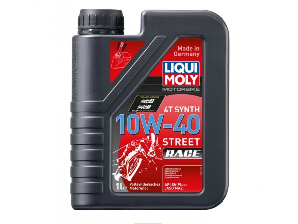 Купить  Масло LiquiMoly Motorbike 4T Synth Street Race 10W-40 1л, (шт) (0 купить с доставкой по Москве и России, цена, технические характеристики, комплектация фото  - motoserp.ru