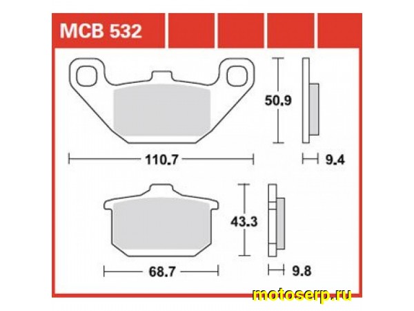 Купить  Колодки тормозные  Lucas TRW &ndash; MCB532 Kawasaki GPZ900R Ninja, VN750 Vulcan, VN1500A, EN500B (пар) (0 купить с доставкой по Москве и России, цена, технические характеристики, комплектация фото  - motoserp.ru