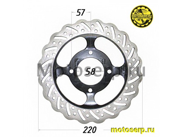 Купить  Диск тормозной задний (220x58) (отв:4x57) TTR250a, TTR250Sa (шт) (0 купить с доставкой по Москве и России, цена, технические характеристики, комплектация фото  - motoserp.ru