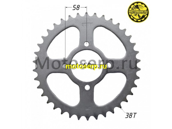Купить  Звезда ведомая голая (венец) (520-38) (520-38T D-58mm, 4x56mm) CS150/200 (шт) (MOTO-SKUTER 17688 купить с доставкой по Москве и России, цена, технические характеристики, комплектация фото  - motoserp.ru